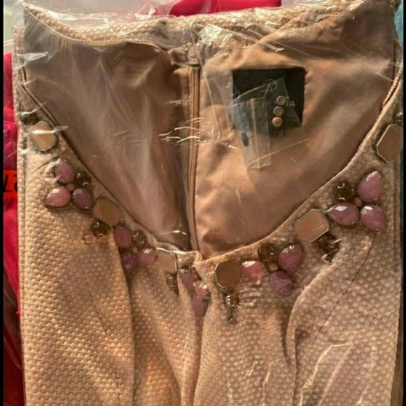 Adrianna Papell Nude Pink Shift Dress - Picture 2 of 8